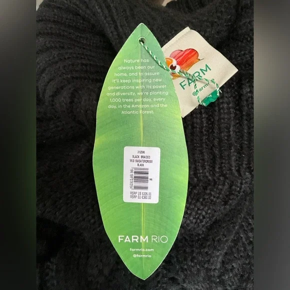 NWT FARM RIO cable-knit off shoulder sweater dress - Picture 11 of 15